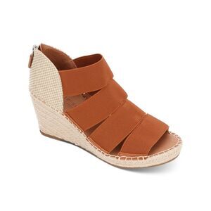 GENTLE SOULS KENNETH COLE Womens Brown 1" Platform Bands Charli Wedge Shoes 7 M